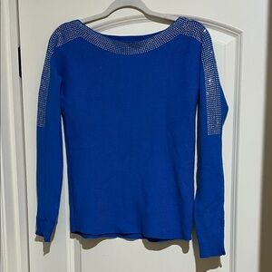 Stylish Blue Women's Long Sleeve Sweater Vila Milano Med NWOT